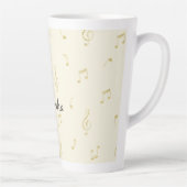 Tasse Latte Notes de musique en or blanc (Droite)