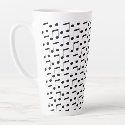 Tasse Latte Notes musicales, (Gauche)