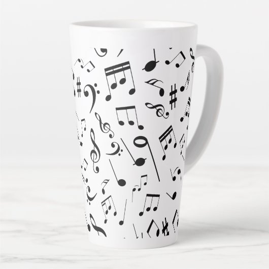 Tasse Latte Notes musicales 3 (Angle droit)