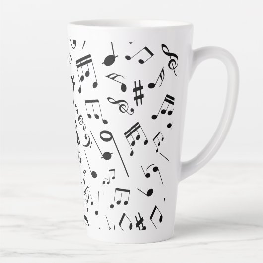 Tasse Latte Notes musicales 3 (Droite)