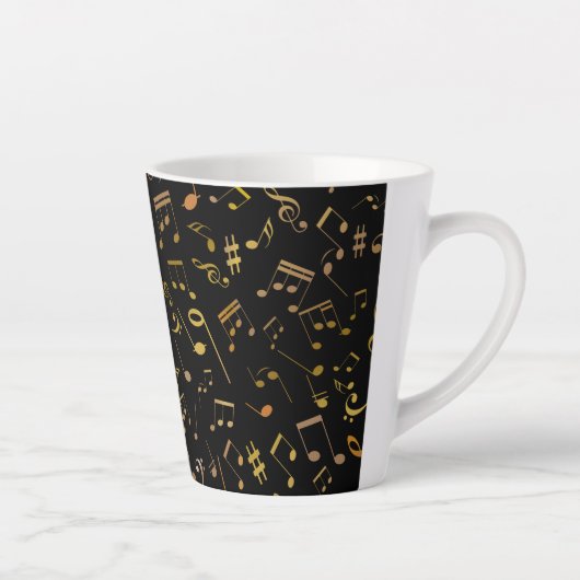 Tasse Latte Notes musicales 6 (Droite)