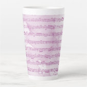 Tasse Latte Notes musicales aquarelle (Devant)