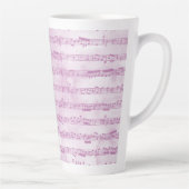 Tasse Latte Notes musicales aquarelle (Droite)