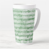 Tasse Latte Notes musicales aquarelle (Angle droit)