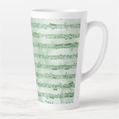 Tasse Latte Notes musicales aquarelle (Droite)
