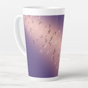 Tasse Latte Notes musicales au clair de lune