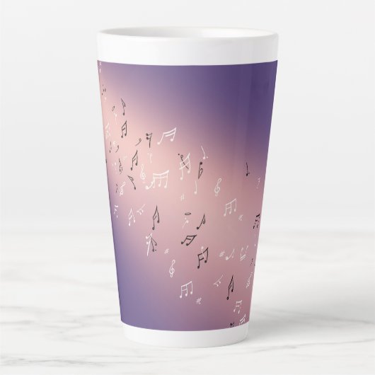 Tasse Latte Notes musicales au clair de lune (Devant)