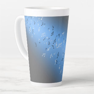 Tasse Latte Notes musicales au clair de lune