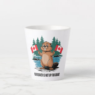 Tasse Latte Notre castor n'est pas à vendre Fierté canadienne