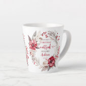 Tasse Latte Notre premier mariage de Noël (Angle droit)
