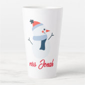 Tasse Latte Notre premier Noël en tant que M. et Mme Newlywa (Devant)