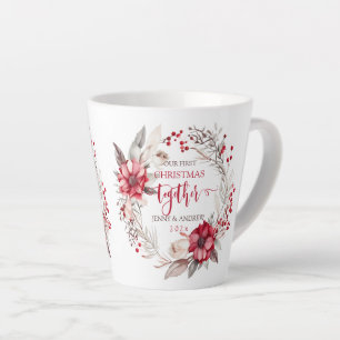 Tasse Latte Notre première couronne de Noël