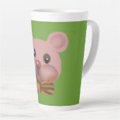 Tasse Latte nounours avec ruban (Angle droit)