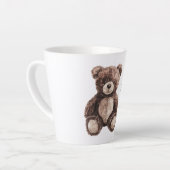Tasse Latte Nounours Ours en Peluche Brun au Chocolat (Angle gauche)