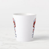 Tasse Latte Nourriture Manga mignonne avec cheveux Brown Brown (Devant)