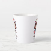 Tasse Latte Nourriture Manga mignonne avec cheveux Brown Brown (Devant)