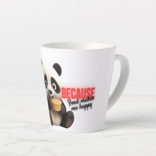 Tasse Latte "Nourriture sur tout" (Angle droit)