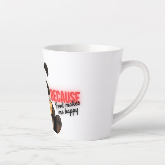 Tasse Latte "Nourriture sur tout" (Droite)