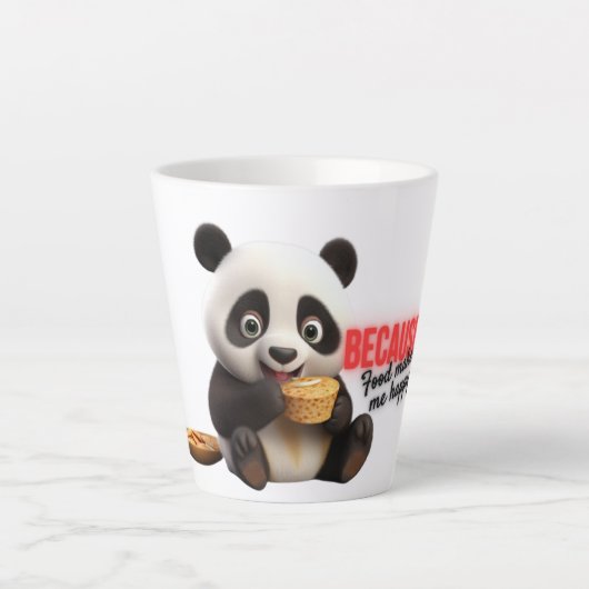 Tasse Latte "Nourriture sur tout" (Devant)