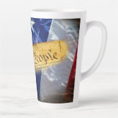 Tasse Latte Nous Le Peuple Drapeau Américain (Droite)
