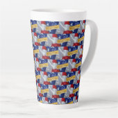 Tasse Latte Nous Le Peuple Drapeau Américain (Angle droit)