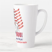 Tasse Latte Nous voulons Boo Patriotique Halloween Squelette O (Droite)