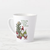 Tasse Latte Nous Vous Souhaitons Un Berry Joyeux Gnomes De Noë (Angle gauche)