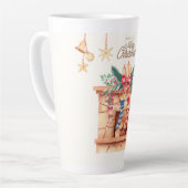 Tasse Latte Nous vous souhaitons un joyeux Noël (Angle gauche)