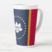 Tasse Latte Nouveau drapeau du Mississippi 2020 (Angle droit)