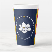 Tasse Latte Nouveau drapeau du Mississippi 2020 (Devant)