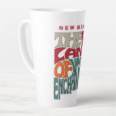 Tasse Latte Nouveau Mexique Nickname Word Art (Angle gauche)