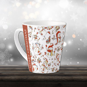 Tasse Latte Nouvel An Motif de Noël des neigeurs amusants