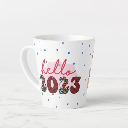 Tasse Latte Nouvel An Nouvel An 365 Jours (Angle gauche)