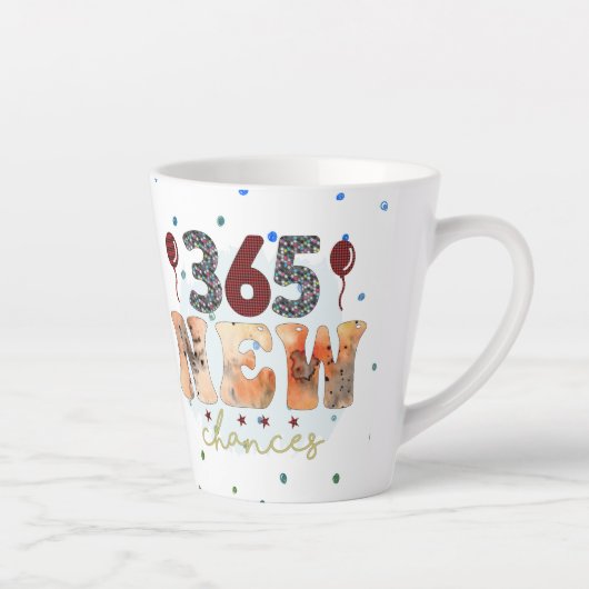 Tasse Latte Nouvel An Nouvel An 365 Jours (Droite)