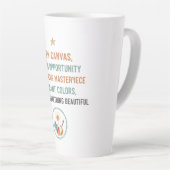 Tasse Latte Nouvelle toile aube (Angle droit)