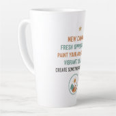 Tasse Latte Nouvelle toile aube (Angle gauche)