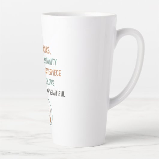 Tasse Latte Nouvelle toile aube (Droite)