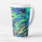 Tasse Latte Nouvelle-Zélande Abalone Paua Shell Motif 1 (Angle droit)