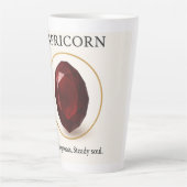 Tasse Latte novembre Birthstone - Citrine Crystal for Joy et (Devant)