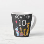 Tasse Latte Now I, 10 ans d'âge 10 Birthday (Angle droit)