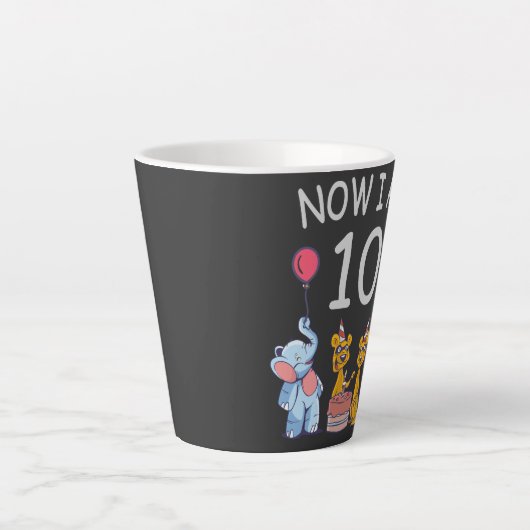 Tasse Latte Now I, 10 ans d'âge 10 Birthday (Devant)