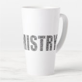 Tasse Latte Nuage de mots de chimie (Angle droit)