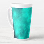 Tasse Latte Nuage de tempête d'émeraude (Angle gauche)