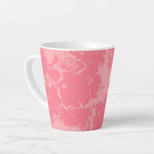 Tasse Latte Nuage rose marbré abstrait