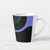 Tasse Latte Nuit de la Comète : Bleu Abstrait, Violet & Noir (Droite)