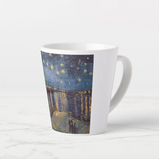 Tasse Latte Nuit étoilée sur le Rhône par Vincent Van Gogh (Angle droit)
