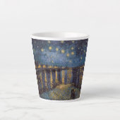 Tasse Latte Nuit étoilée sur le Rhône par Vincent Van Gogh (Devant)