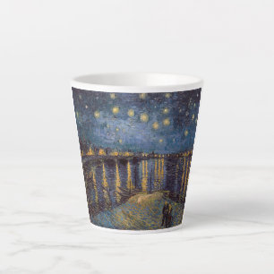 Tasse Latte Nuit étoilée sur le Rhône par Vincent Van Gogh