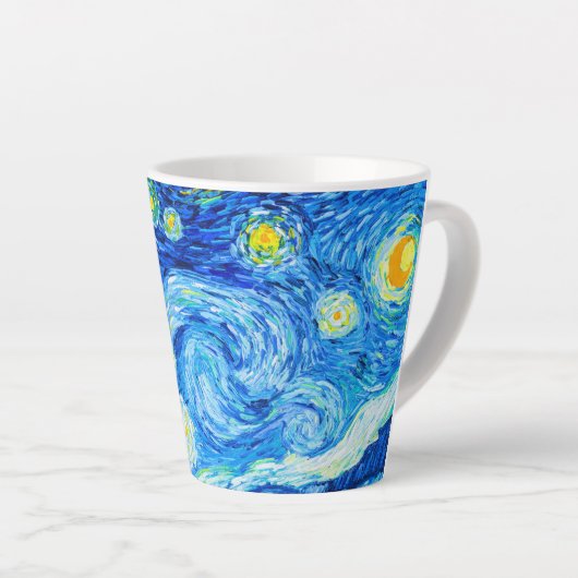 Tasse Latte Nuit Van Gogh Starry (Angle droit)