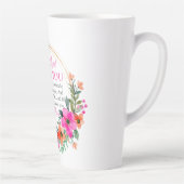 Tasse Latte Numéros 6:24-26 Rose Floral Wreath Christian (Droite)